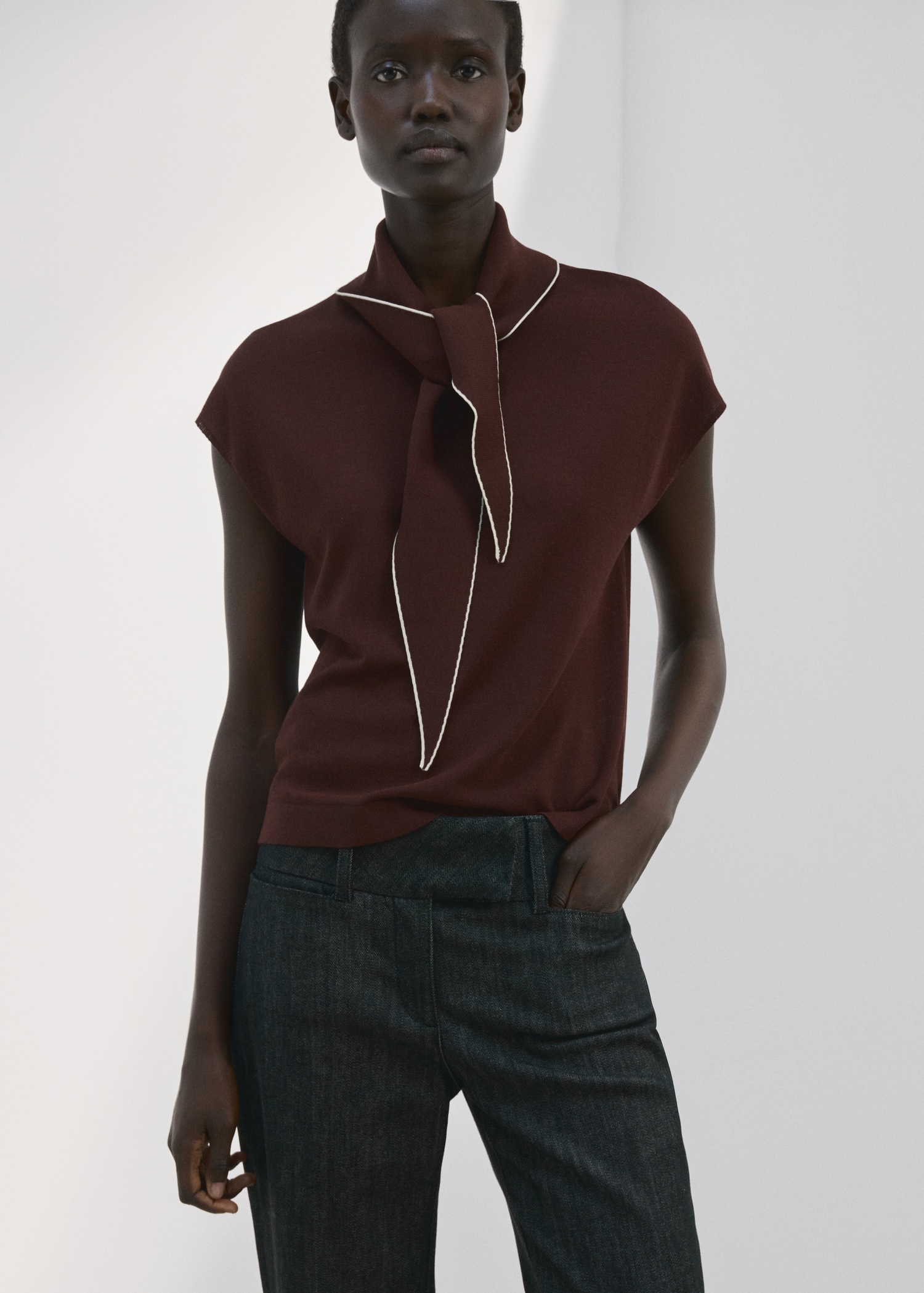 Knit Top With Handkerchief Detail - Women | Mango Usa