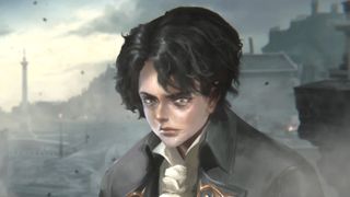 Vapor World: Over The Mind character with black medium length hair in a gray jacket