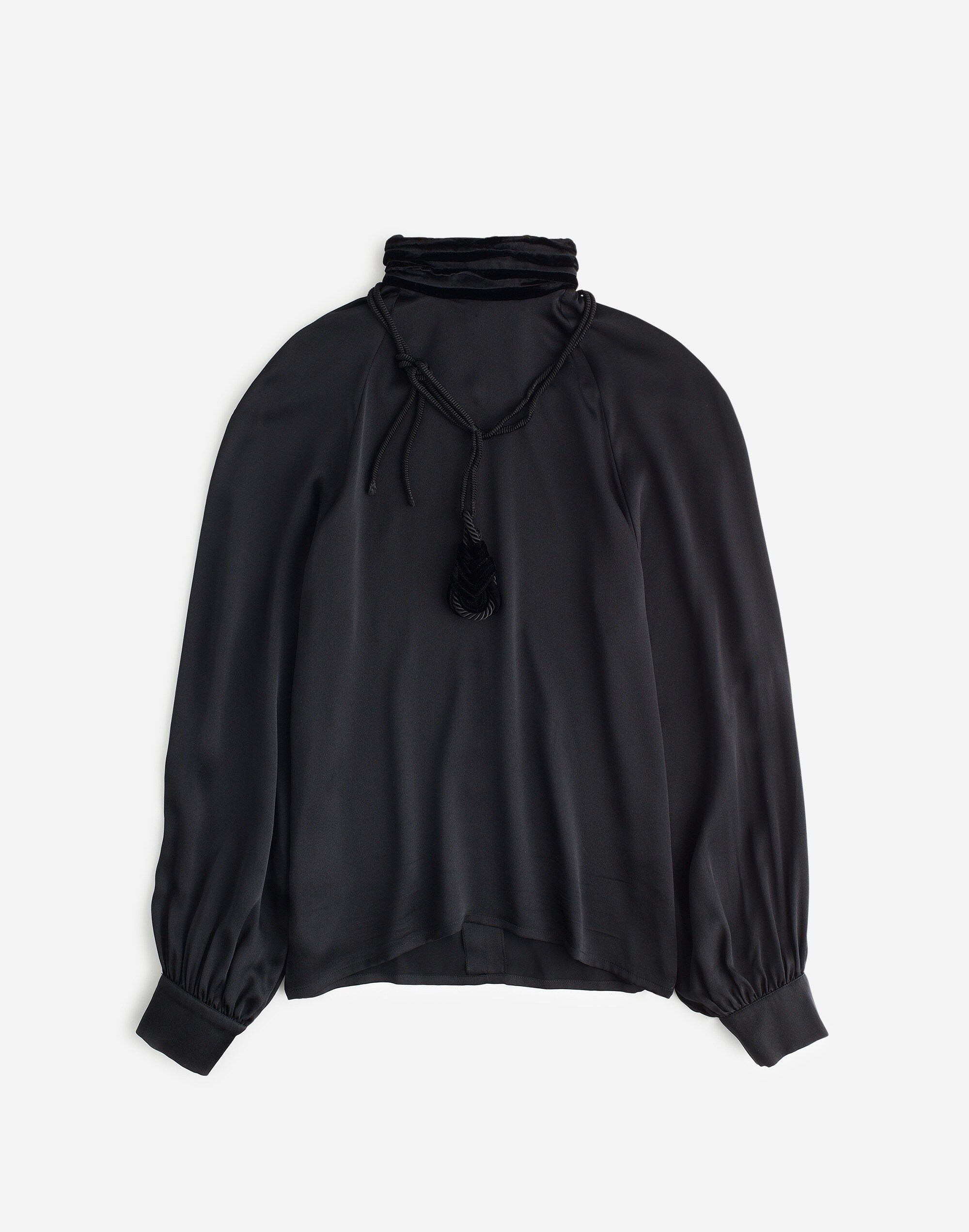 Madewell x Reluxe Fashion, Embroidered Silk Blouse Worn with Turtleneck