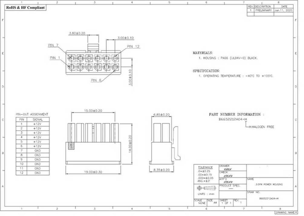12-pin PCIe Power Connector