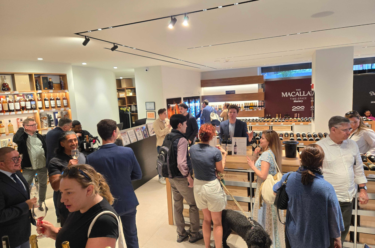 Guests at Millesima enjoying an evening of fine wines and savoring a preview of what&amp;rsquo;s to come at the Decanter Fine Wine Encounter New York