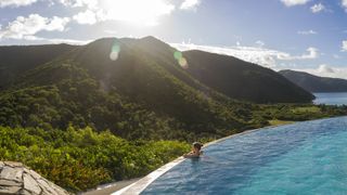 Outdoor pool at Jost Villa, Guana Island