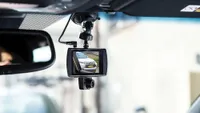 Car & Driver Road Patrol Touch Duo dash cam mounted in car