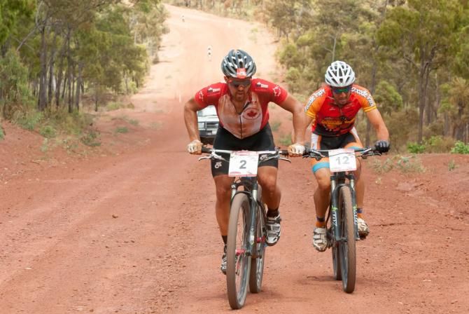 Cory Wallace and Mark Frendo on the chase behind solo leaderJosef Benetseder