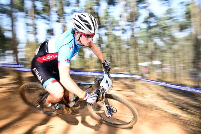Peter Disera (Canada) grinds his way to silver in the Junior Men's Cross Country