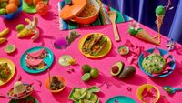Pink mexican meal