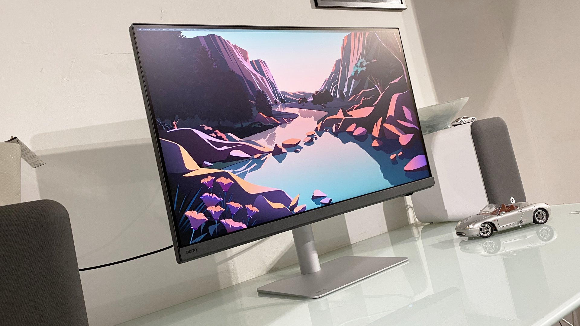 BenQ PD3226G monitor during our review process