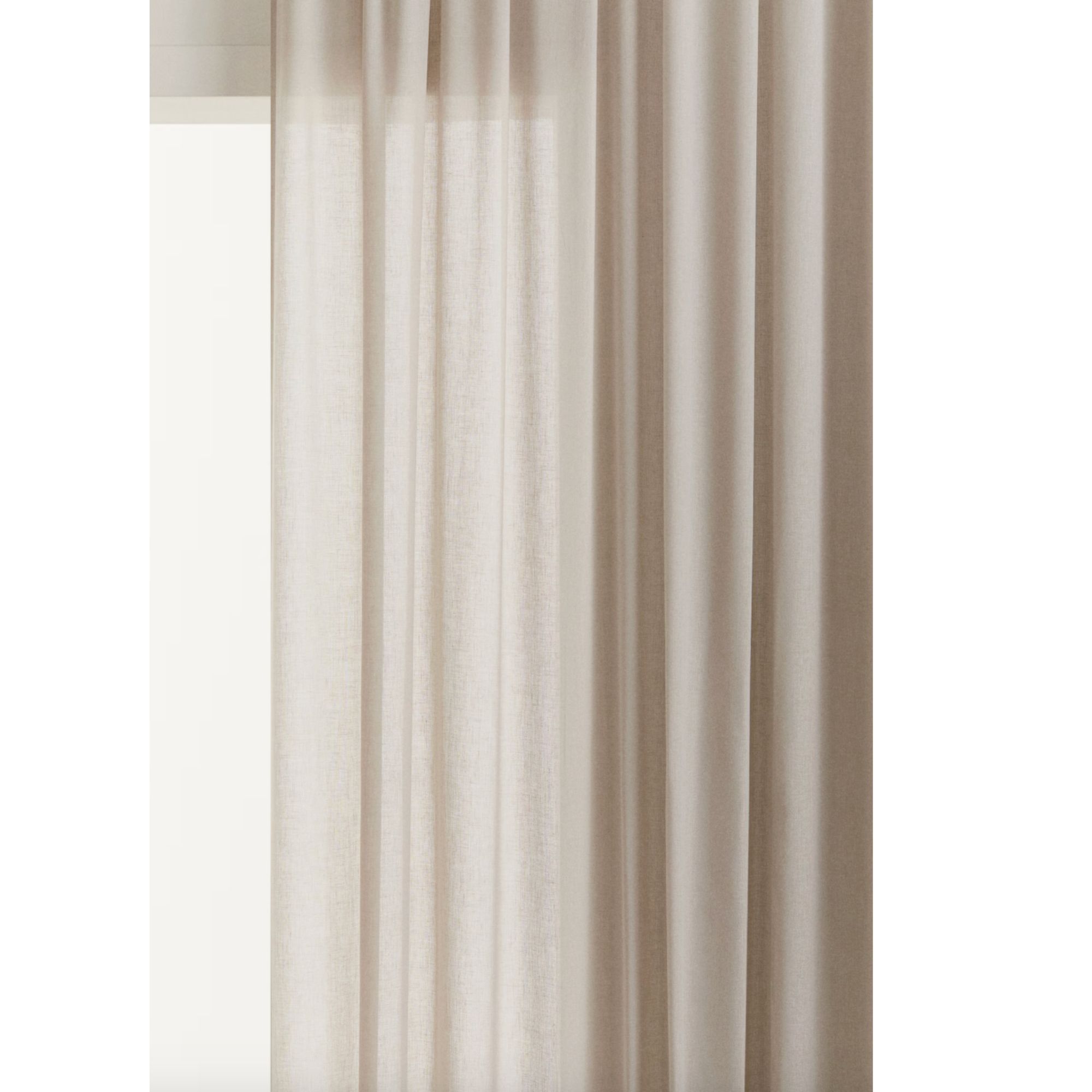 H&M sheer 2-pack curtain lengths