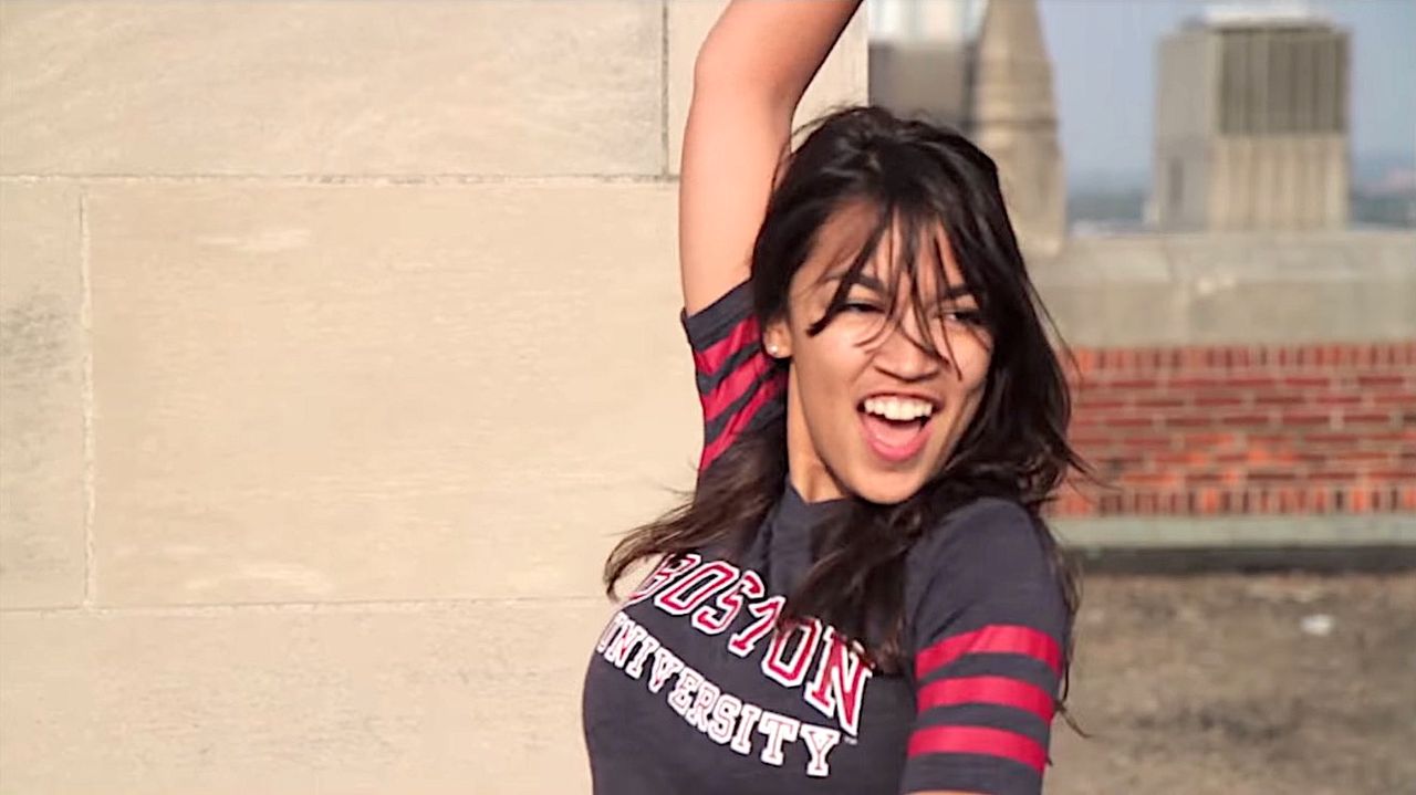 Alexandria Ocasio-Cortez dances in college