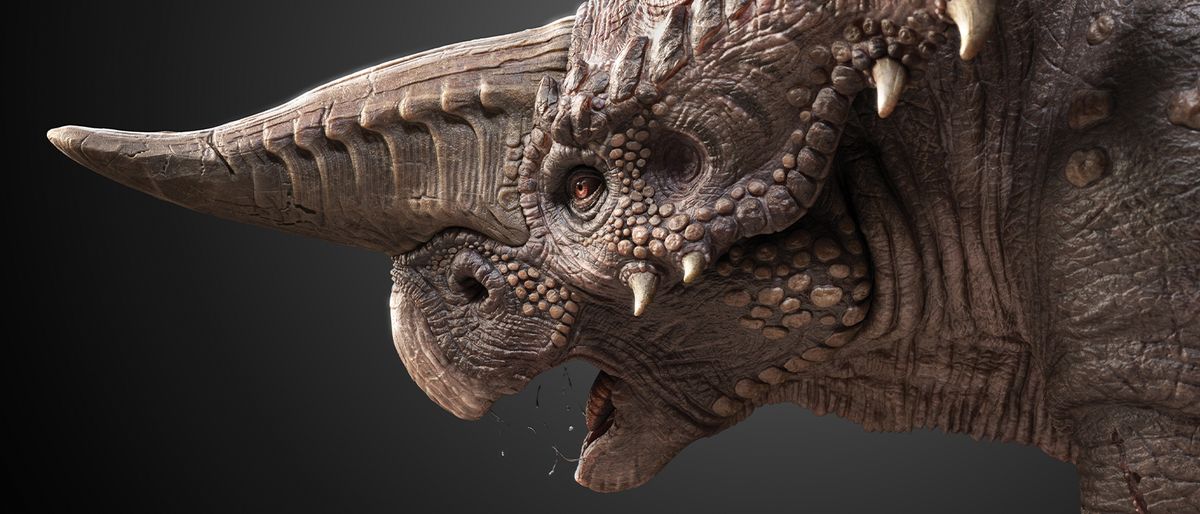 Maya 2025 review; a 3d render of a dinosaur