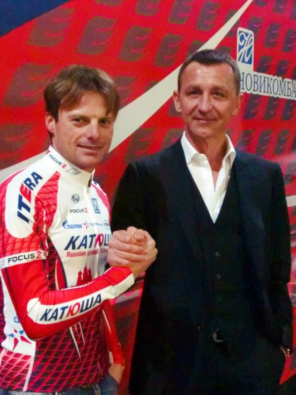 Danilo Di Luca and Katusha manager Andrei Tchmil
