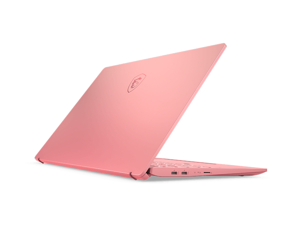 MSI Prestige 14 Rose Pink back