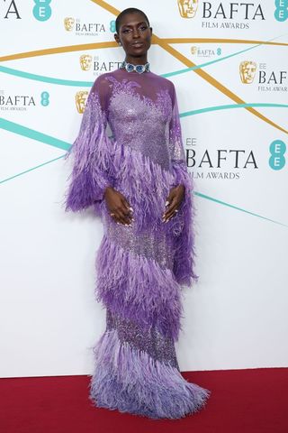 Jodie Turner-Smith on the BAFTAs red carpet 2023