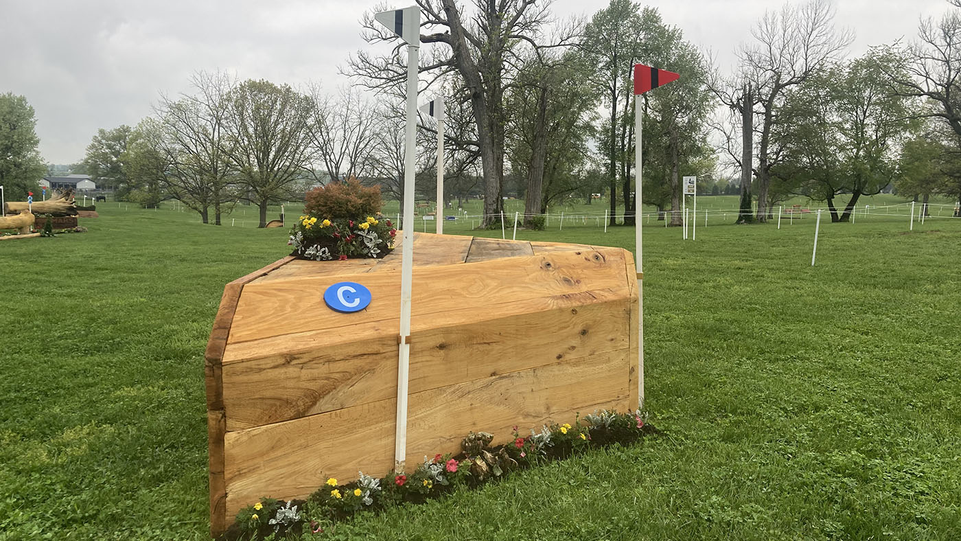 Kentucky Three-Day Event cross-country course 2024 fence 5c alternative