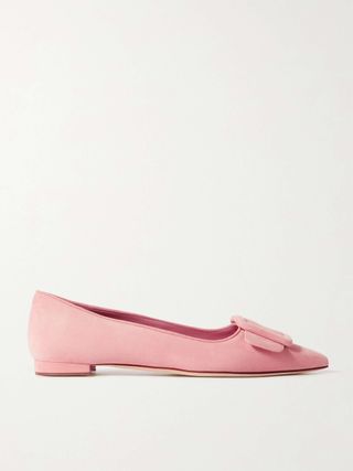 Maysale Suede Point-Toe Flats