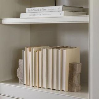 Travertine Object bookends