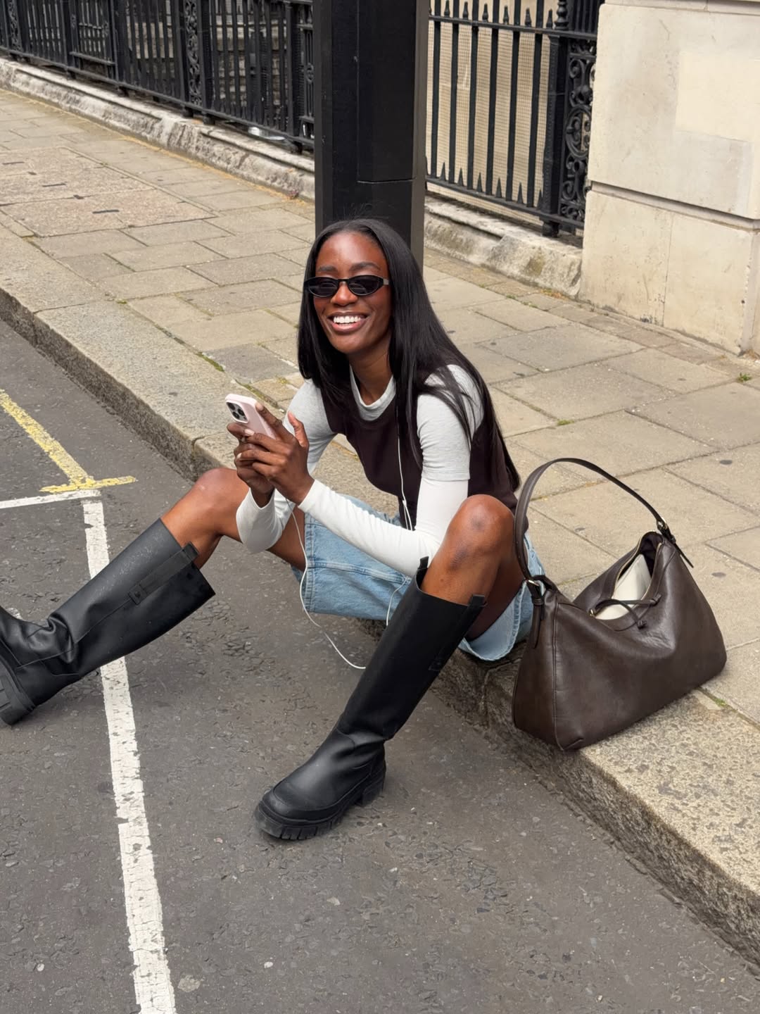 @_livmadeline wearing summer outfits with boots