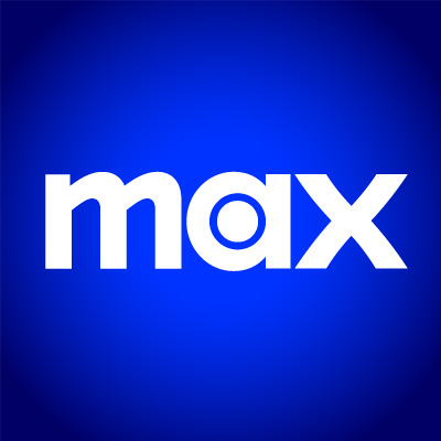 Max streaming service logo on a blue background