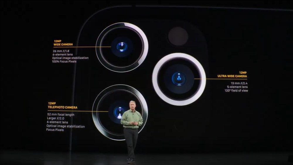 The iPhone 11 Pro and Pro Max each have three cameras on the rear...