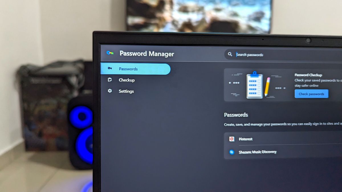 Google Password Manager on desktop