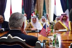 U.S. Secretary of State Rex Tillerson, participates in a ministerial meeting with the foreign ministers of Bahrain, Egypt, Saudi Arabia, and the United Arab Emirates.