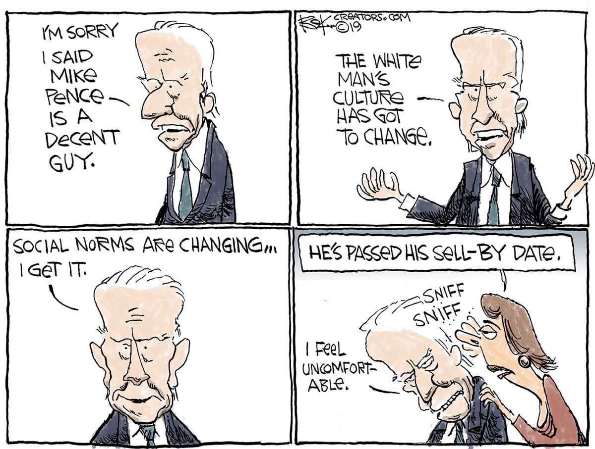 Political Cartoon U.S. Joe Biden Mike Pence white man culture | The Week