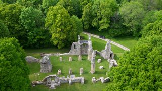 Church ruins along the Western Front Way