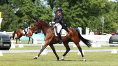 Piggy March and MCS Maverick in the 2025 Bramham Horse Trials dressage.