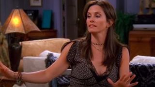 Jennifer Aniston wears Monica Gellar's dress: Courtney Cox in the original dress on the hit series Friends.