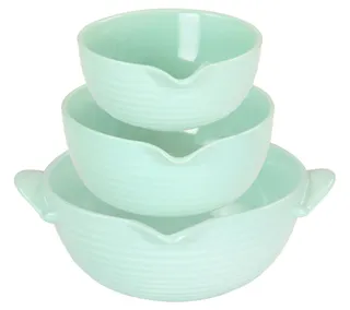 Martha Stewart Stoneware Prep Batter Bowl 3 Piece Set