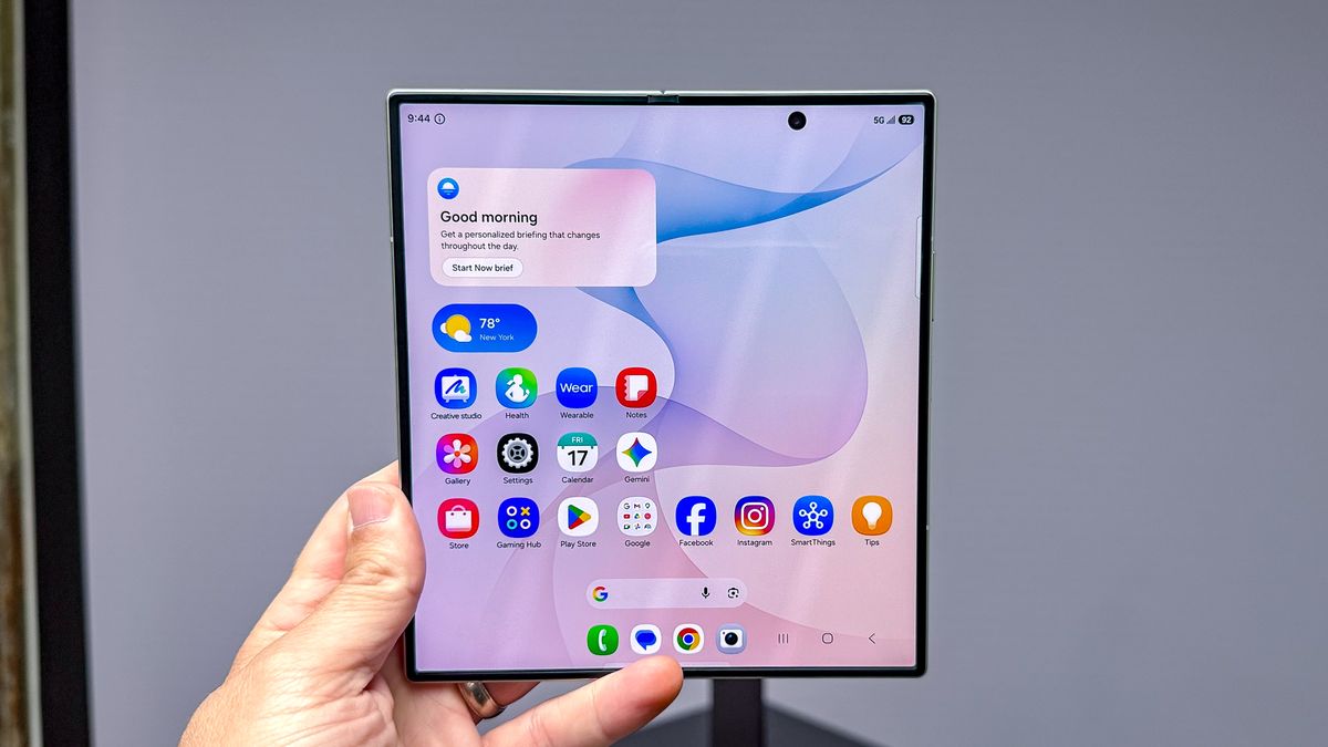 Galaxy Z Fold 8 Ultra shown in hand