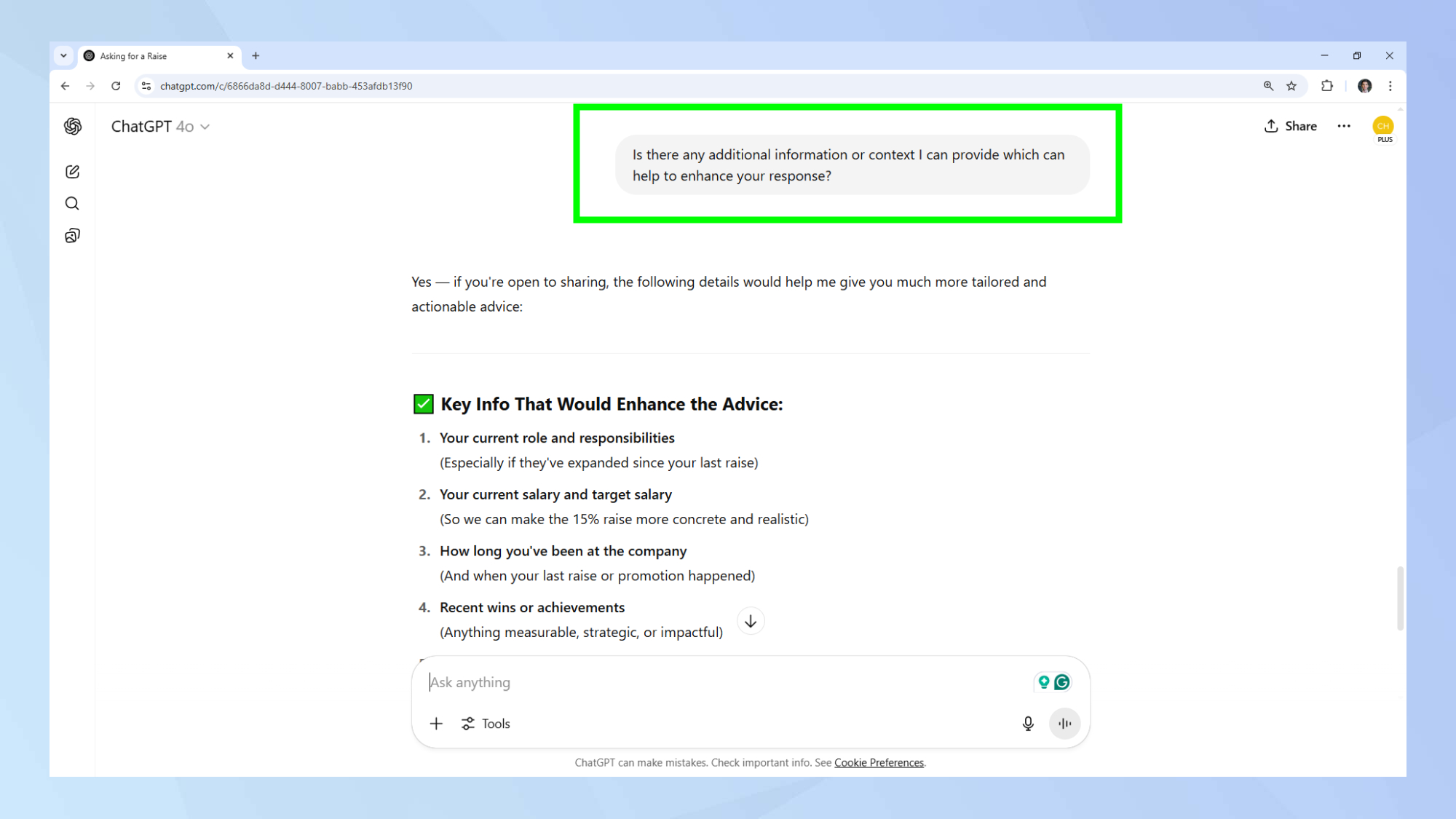 ChatGPT how can i help prompt