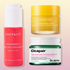 best korean skincare brands collage including Dr Jart+, Peach & Lily, Laneige