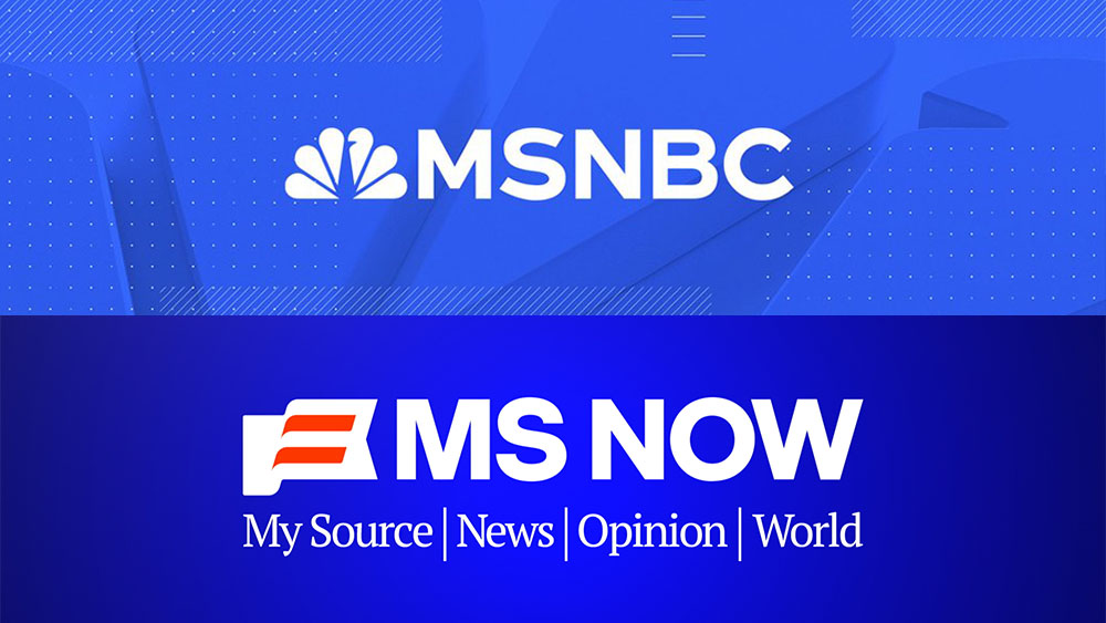 The MSNBC logo and MS NOW logo