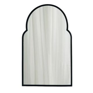 Wall mirror with black frame