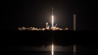 A SpaceX Falcon 9 rocket launches 24 Starlink internet satellites to orbit from NASA’s Kennedy Space Center in Florida on Nov. 26, 2024. It was the 400th successful Falcon 9 mission.