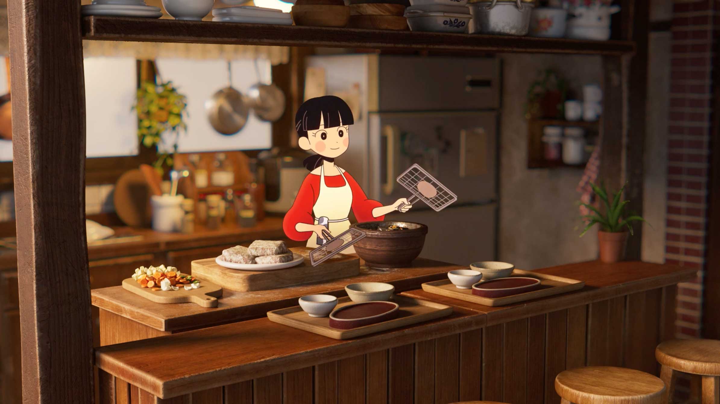 Image from the intro animation from Tastefully Yours Netflix series