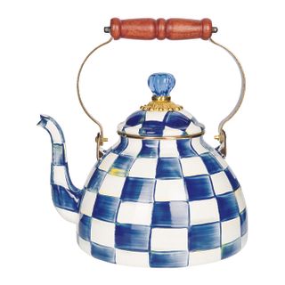Royal Check tea kettle by MacKenzie Childs, £175, Amara