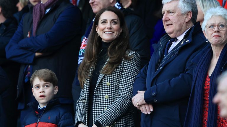 Kate Middleton at the rugby in her Holland Cooper coat