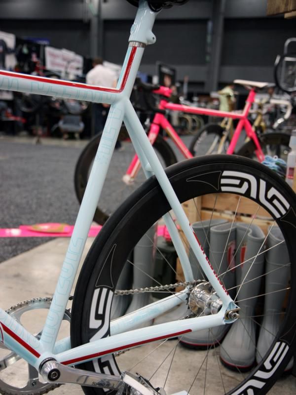 The chain stays on this Vanilla Workshop Speedvagen track bike are almost as big as down tubes back in the day.