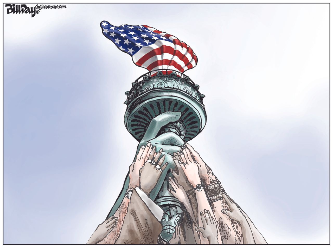 Editorial cartoon U.S. fourth of July