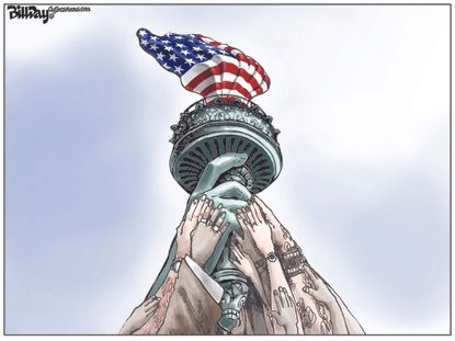 Editorial cartoon U.S. fourth of July