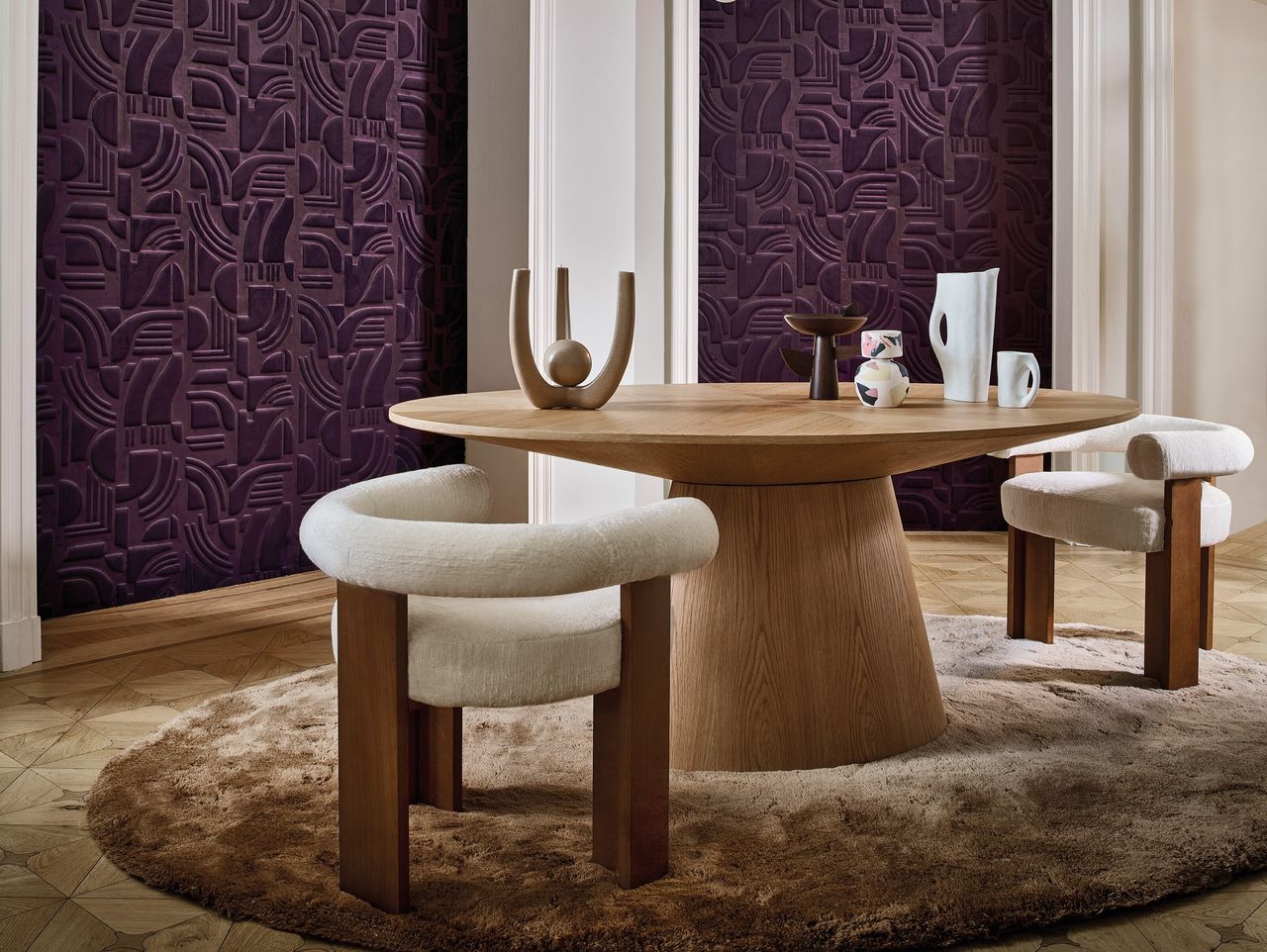 A wallcovering in velvet