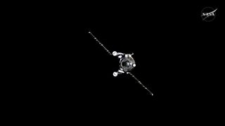 Russia's Progress 93 cargo spacecraft approaches the International Space Station on Sept. 13, 2025.
