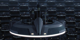 Nemoidians in a Galactic Senate meeting in Star Wars: The Phantom Menace