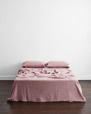 Lavender 100% French Flax Linen Flat Sheet