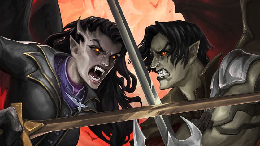 Two characters clash in key art for Legacy of Kain: Ascendance