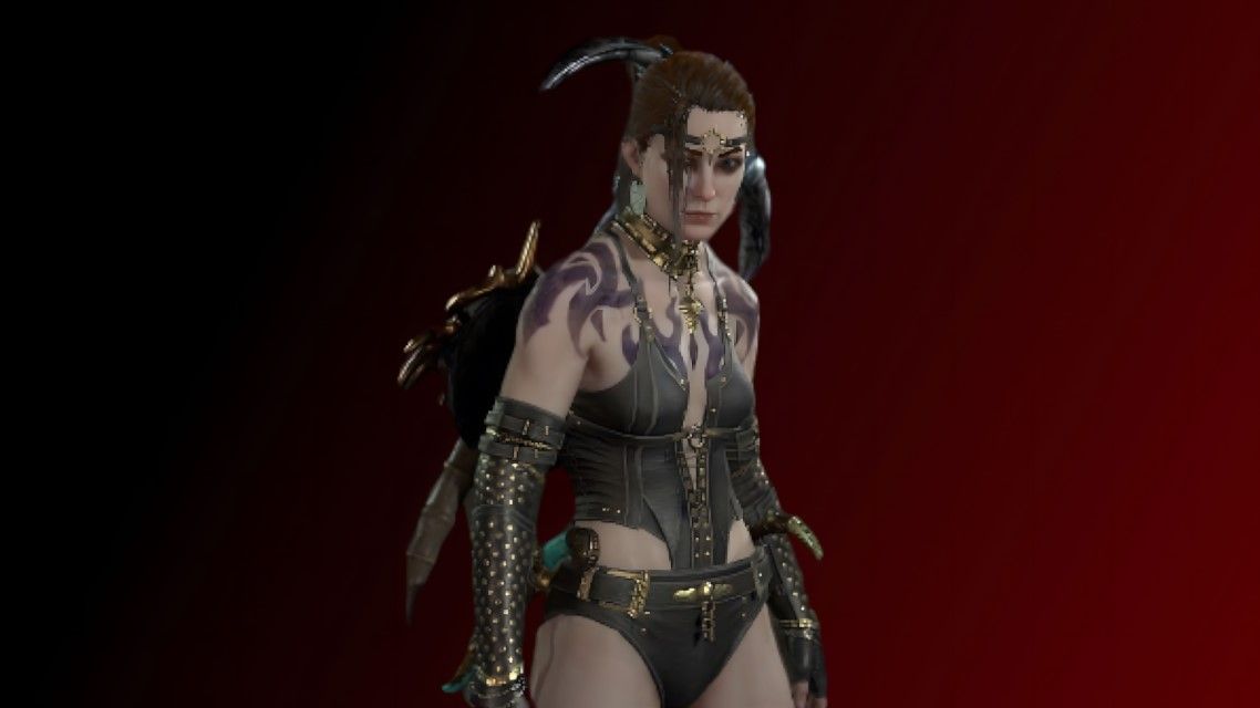 Rogue in Diablo 4 wearing the 'Beautiful in Sin' Set