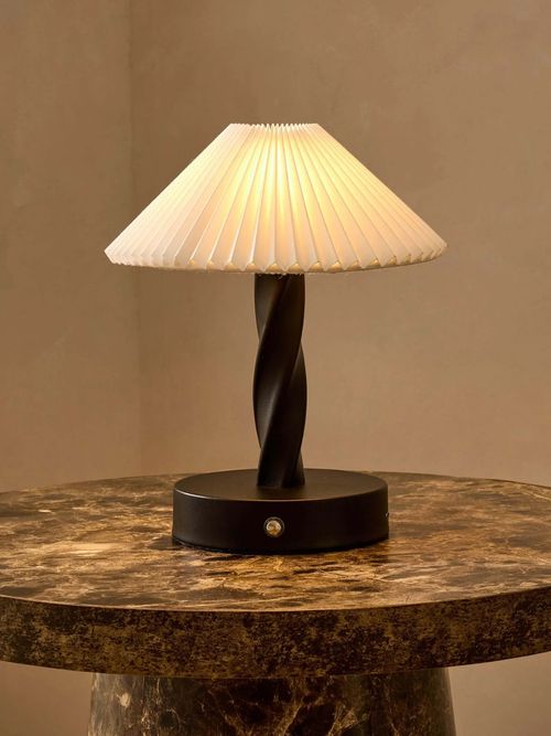 Birdie Rechargeable Pleated Table Lamp