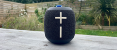 Ultimate Ears Wonderboom 4 Bluetooth speaker on an outside table